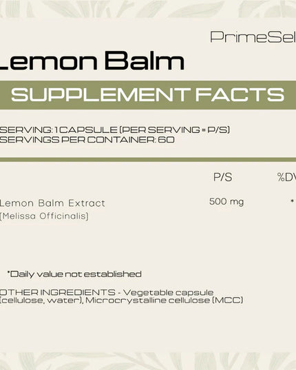 Lemon Balm PrimeSelf