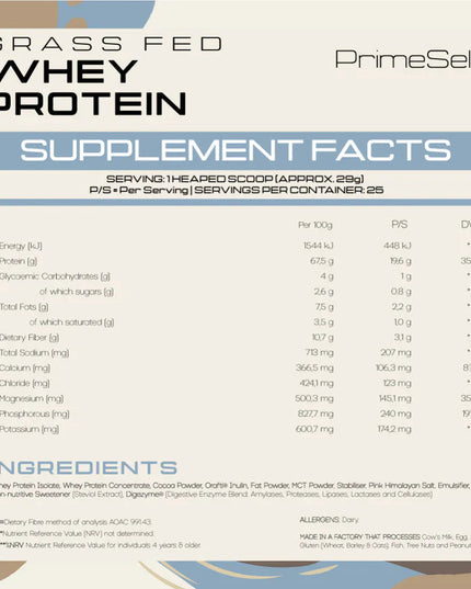 Grass-Fed Whey Protein PrimeSelf