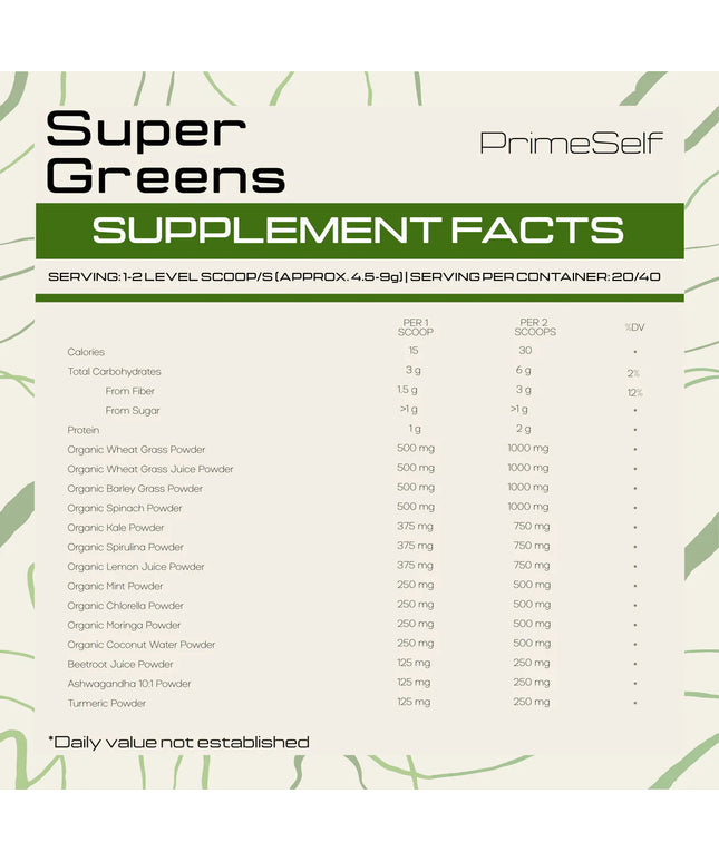 Organic Super Greens PrimeSelf